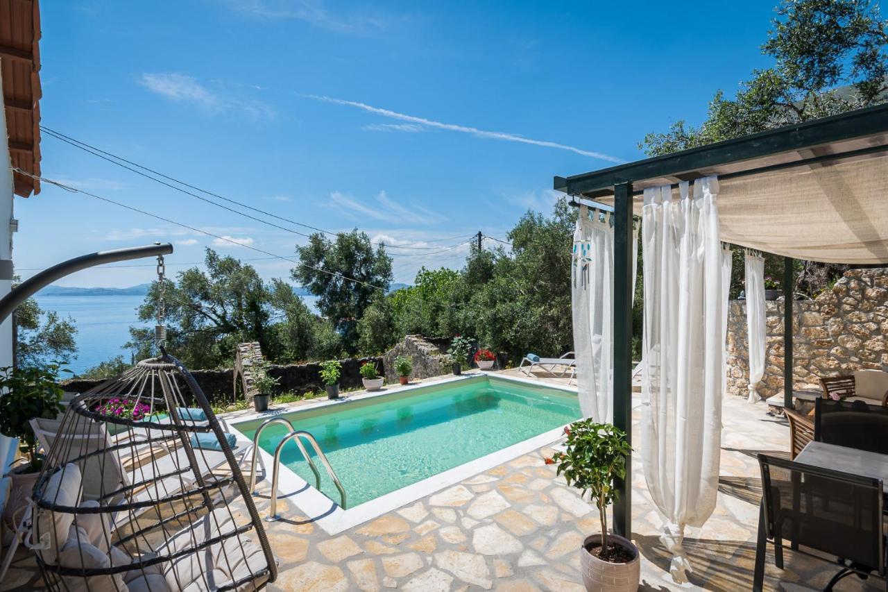 Alkinoi Seaview Villa With Private Pool By Konnect, Nisaki Nisaki  ภายนอก รูปภาพ